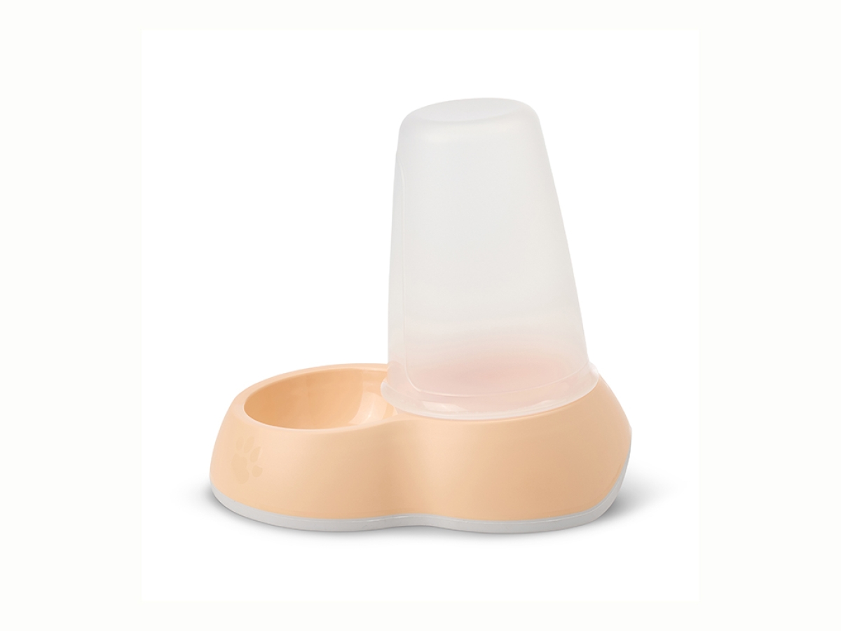 Savic Small Loop Food Dispenser - диспенсер за суха храна 0.7 л, цвят праскова, 21 х 14 х 18 см