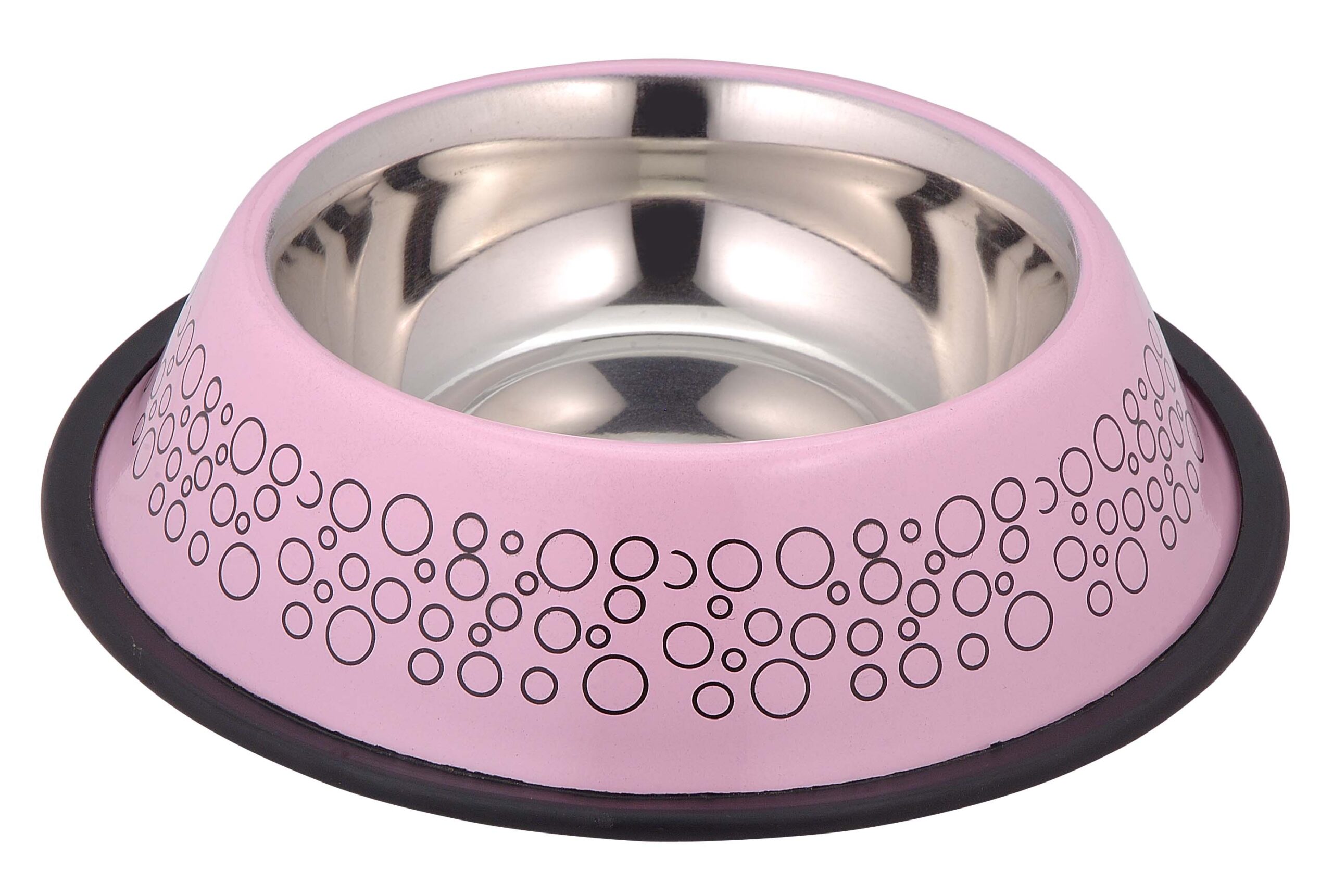 anipro Bubbles No Slip метална купа розова 19 см, 0.4 л