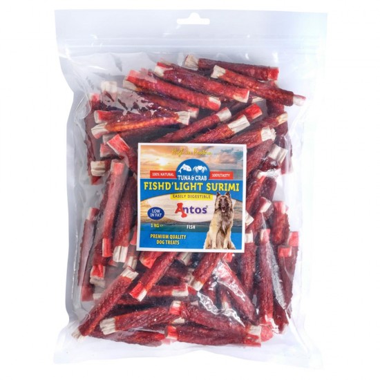 Antos Fish D`Light Surimi лакомство за куче с риба тон и краб, 1 кг
