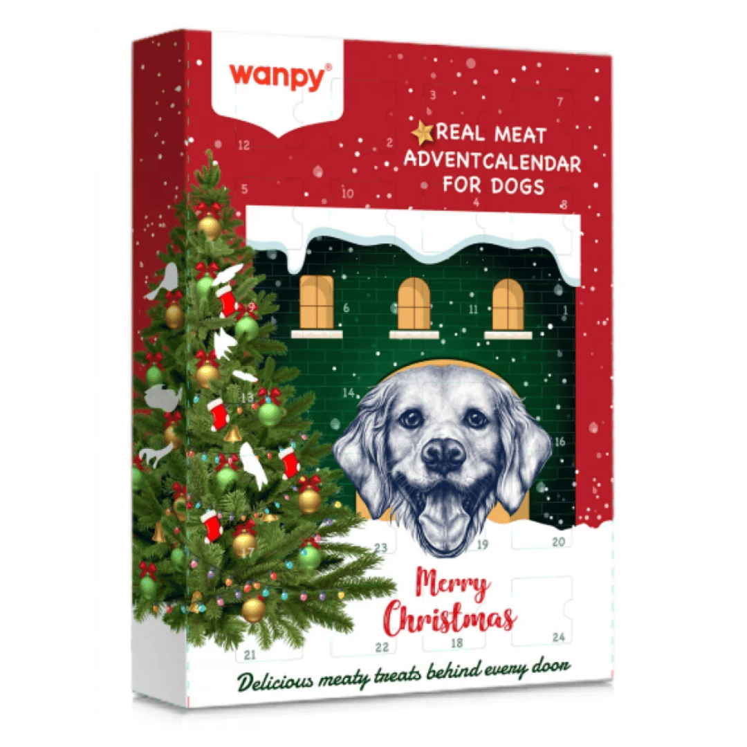 Wanpy Christmas Calendar 150 г - коледен календар с лакомства асорти с пилешко, говеждо, патица