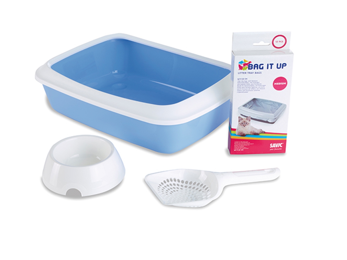 Savic Iriz starter kit litter tray – комплект за котешка тоалетна, син цвят - Image 2