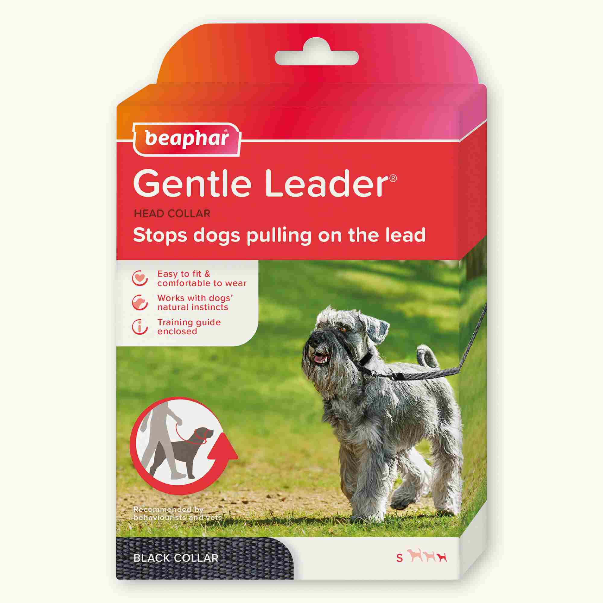 Beaphar Gentle Leader повод срещу дърпане за куче, черен, дребни породи