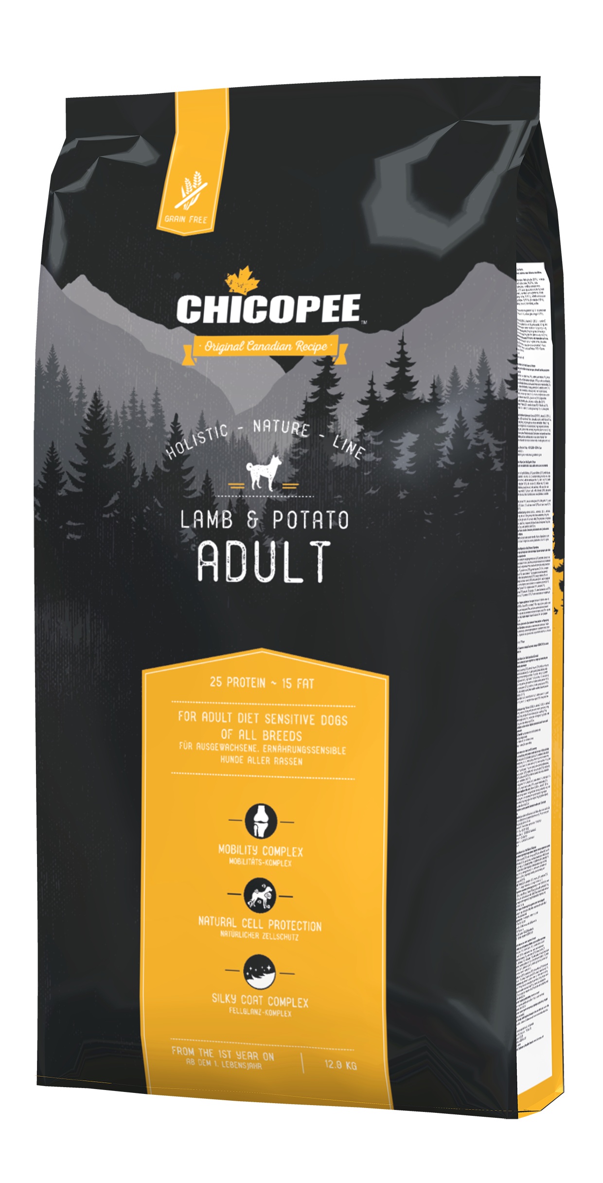Chicopee Dog Holistic Adult суха храна за израснали кучета, агнешко и картофи 12 кг.