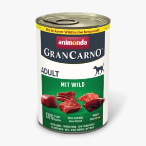 GranCarno Dog Adult консервирана храна за кучета с дивечово месо, 400 г