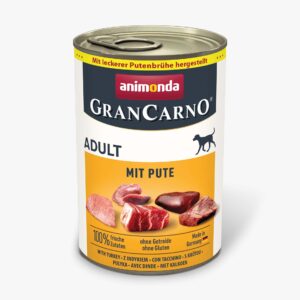 GranCarno Adult Dog консервирана храна за кучета с пуешко месо, 400 г