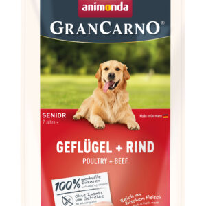 GranCarno Senior - суха храна за възрастни кучета, с птиче и говеждо, 4 кг
