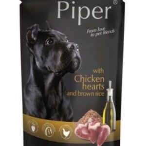 Piper Adult пауч пилешки сърца/кафяв ориз, 150 г / 10 бр СТЕК