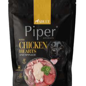 Piper Adult Dog пауч за кучета с пилешки сърца и спанак, 500 г