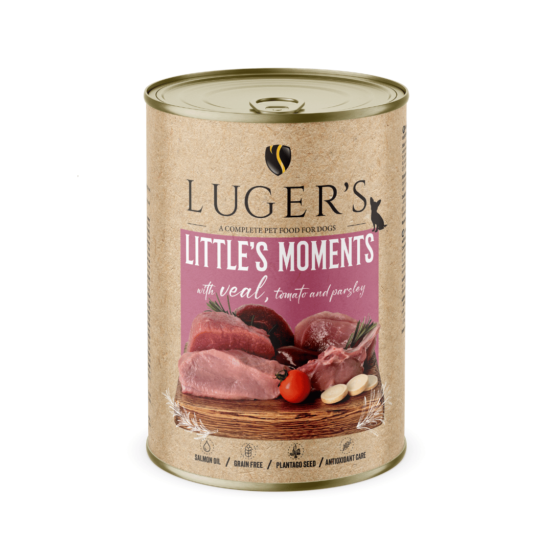 Luger`s Dog храна за дребни породи кучета с телешко и домати, 400 г, 6 бр./стек