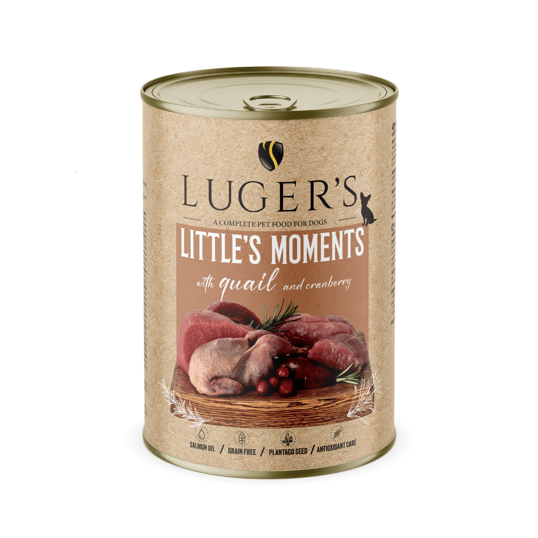 Luger`s Dog храна за дребни породи кучета с пъдпъдък, 400 г, 6 бр./стек