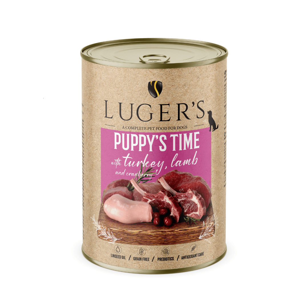 Luger`s Puppy храна за малки кученца с пуйка и агне, 400 г, 6 бр./стек