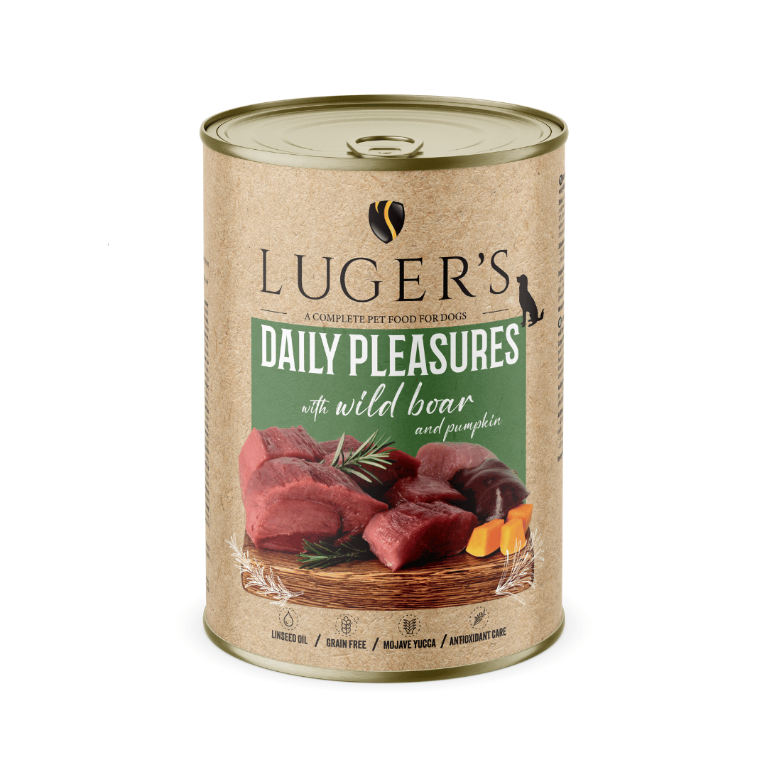 Luger`s Dog храна за кучета с глиган и тиква, 400 г, 6 бр./стек