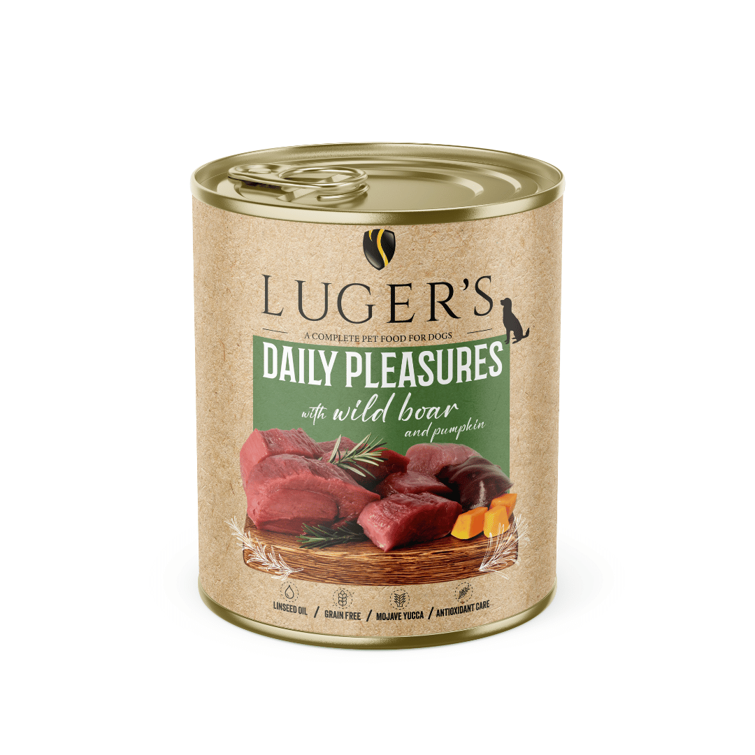 Luger`s Dog храна за кучета с глиган и тиква, 800 г, 6 бр./стек