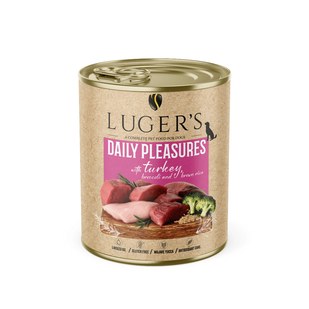 Luger`s Dog храна за кучета с пуйка и броколи, 800 г, 6 бр./стек