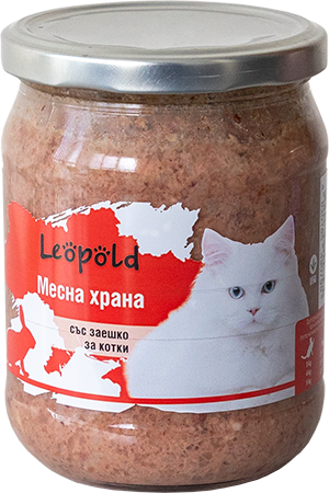 Leopold Cat храна за котки със заешко месо, буркан, 6х460 г