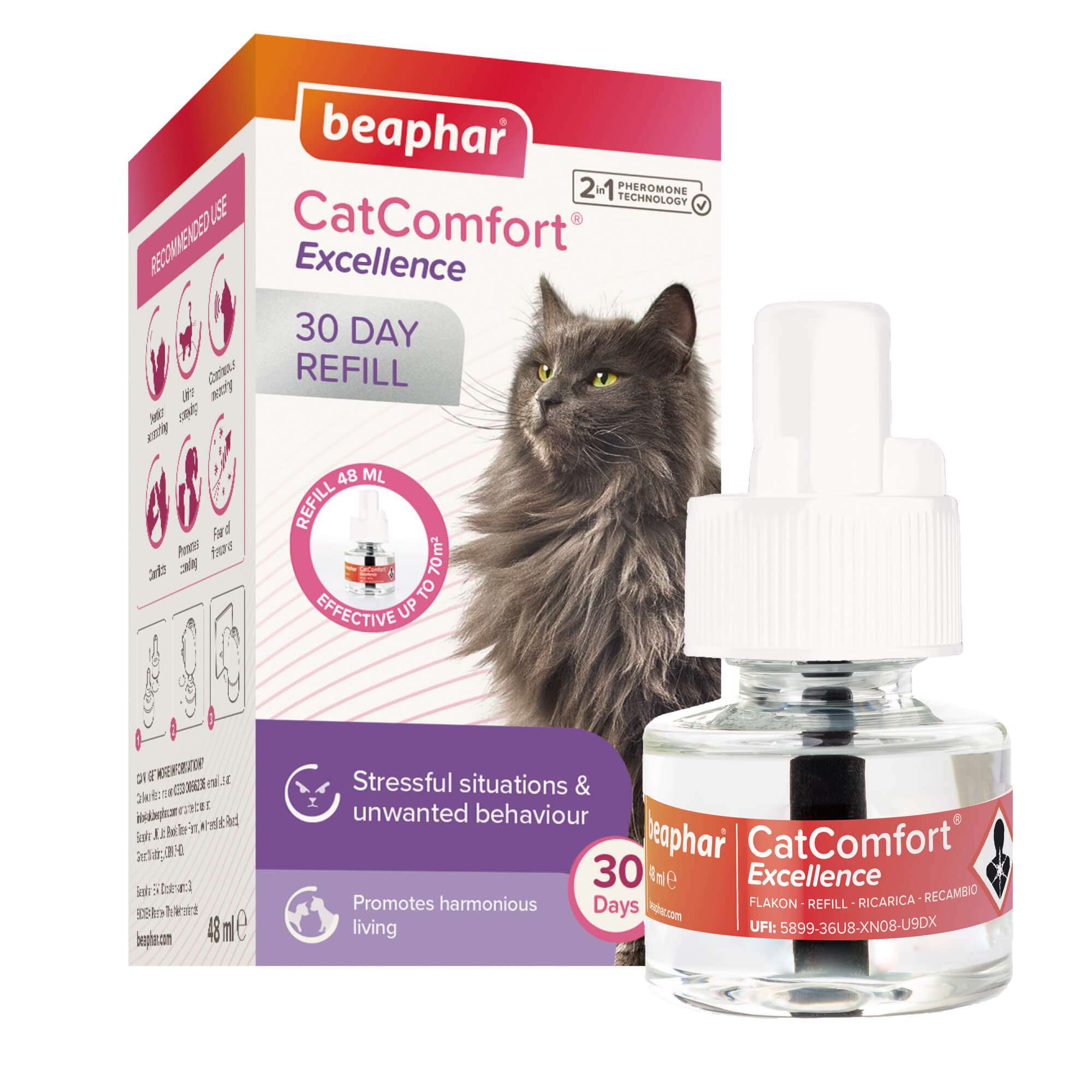 Beaphar CatComfort рез.пълн. дифузер, 48 мл котки