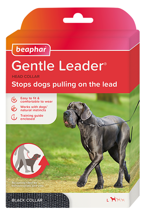 Beaphar Gentle Leader повод срещу дърпане за куче, черен, едри породи