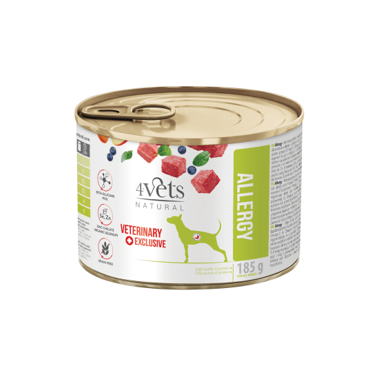 4Vets Dog Natural Allergy консервирана храна за кучета, против алергии, 185 г