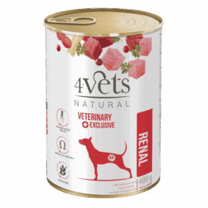 4Vets Dog Natural Kidney Support - консервирана храна за кучета, при проблеми с бъбреците, 400 г