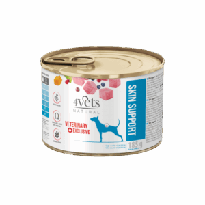 4Vets Dog Natural Skin Support консервирана храна за кучета, при кожни проблеми, 185 г