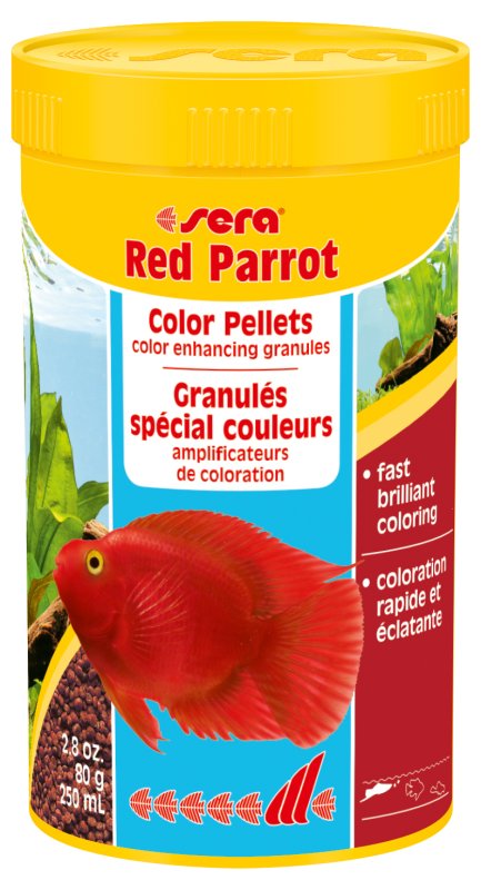 sera Red Parrot 1000 мл - плаваща храна на гранули за рибите папагал