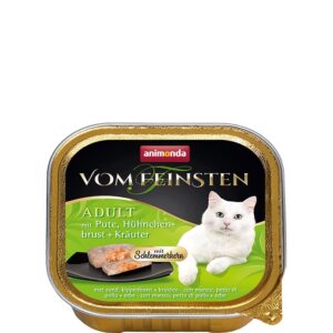 Vom Feinsten 2 в 1 от Animonda, Германия, пуйка + пилешки гърди с билки, 100 г (32 бр./стек)