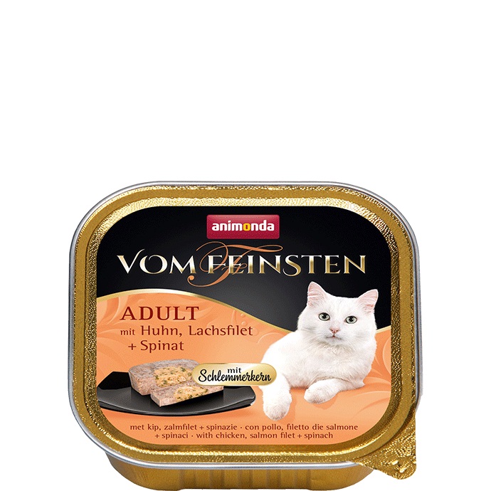 Vom Feinsten 2 в 1 от Animonda, Германия, пиле + сьомга със спанак, (32 бр./стек)