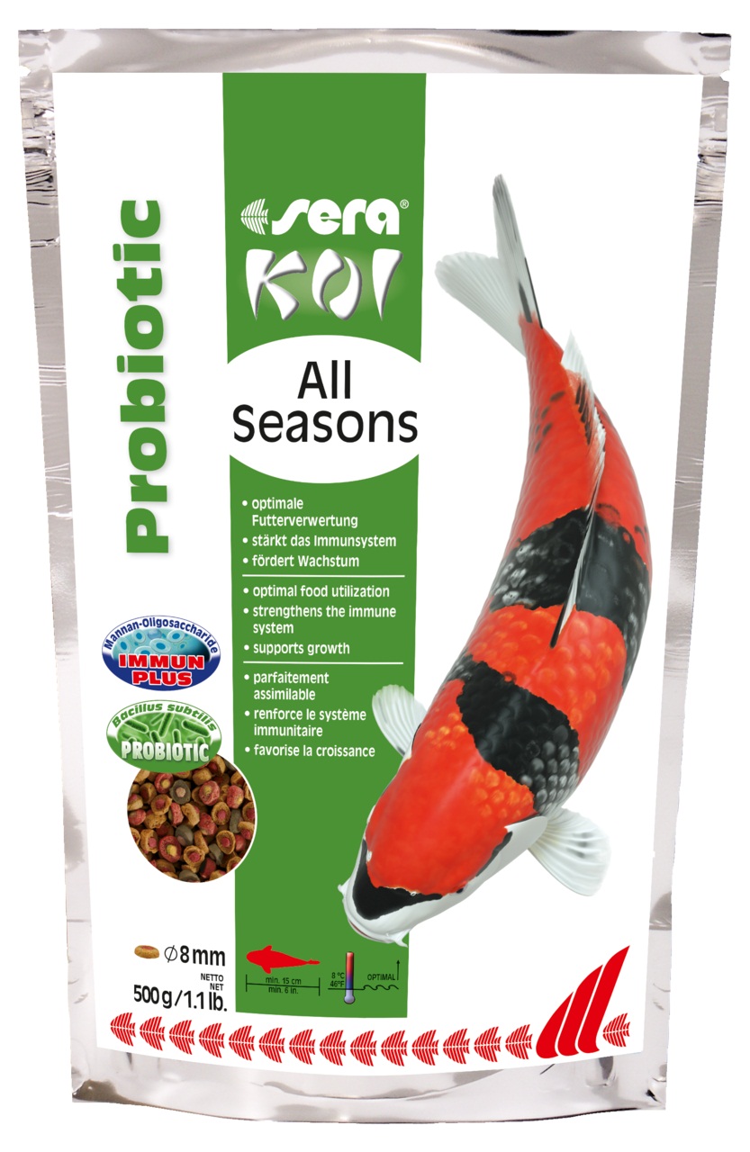 sera Koi All Seasons Probiotic - храна с пробиотични бактерии за Кои, 7кг