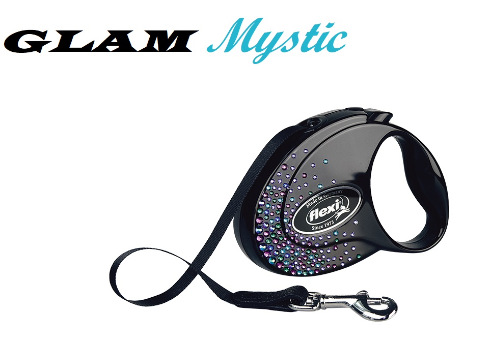 flexi GLAM Mystic S - 3м лента, до 12кг - цвят черен