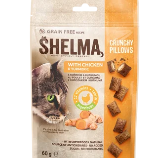 SHELMA Crunchy Pillows GRAIN FREE - лакомства за котки