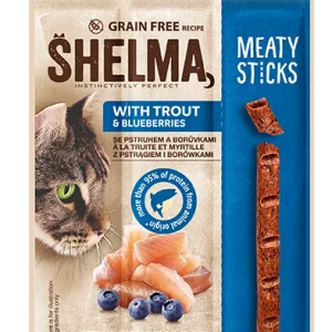 SHELMA Sticks Cat GRAIN FREE пъстърва и боровинки
