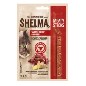 SHELMA Sticks Cat GRAIN FREE говеждо и джинджифил
