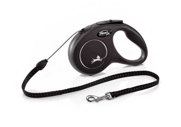 flexi New Classic Medium - 5м въже, до 20кг - цвят черен