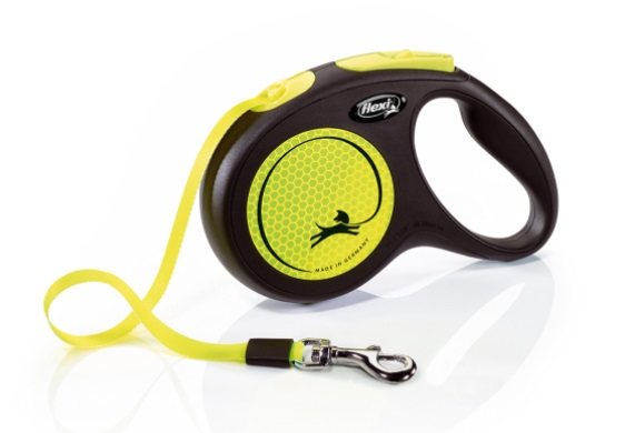 flexi Classic Neon L - 5м лента, до 50кг - светлоотразителен