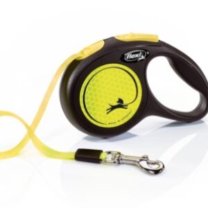 flexi Classic Neon XS Mini- 3м лента, до 12кг - светлоотразителен