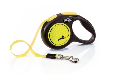 flexi Classic Neon XS Mini- 3м лента, до 12кг - светлоотразителен