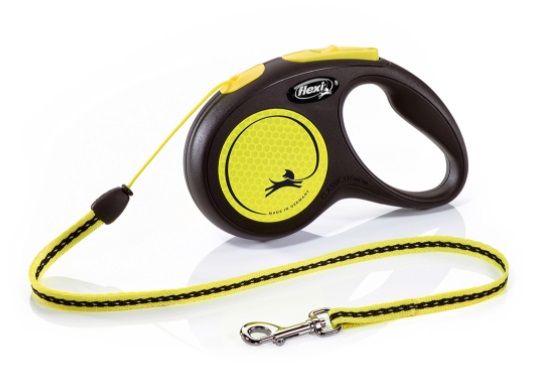 flexi Classic Neon M - 5м въже, до 20кг - светлоотразителен