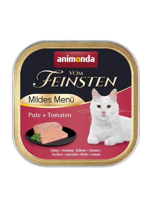 Vom Feinsten Mild Menu 100 г, за кастрирани котки с пуйка + домати, (32 бр./стек)