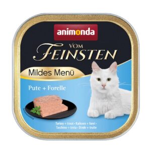 Vom Feinsten Mild Menu  - 100 г  кастрирани котки - пуйка + пъстърва, (32 бр./стек)