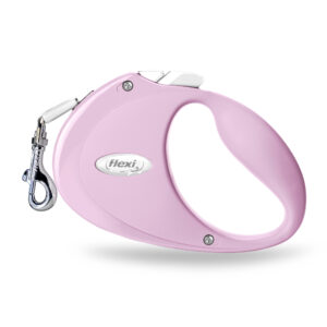 flexi Puppy - 2м лента, за малки кученца до 12кг, цвят розов
