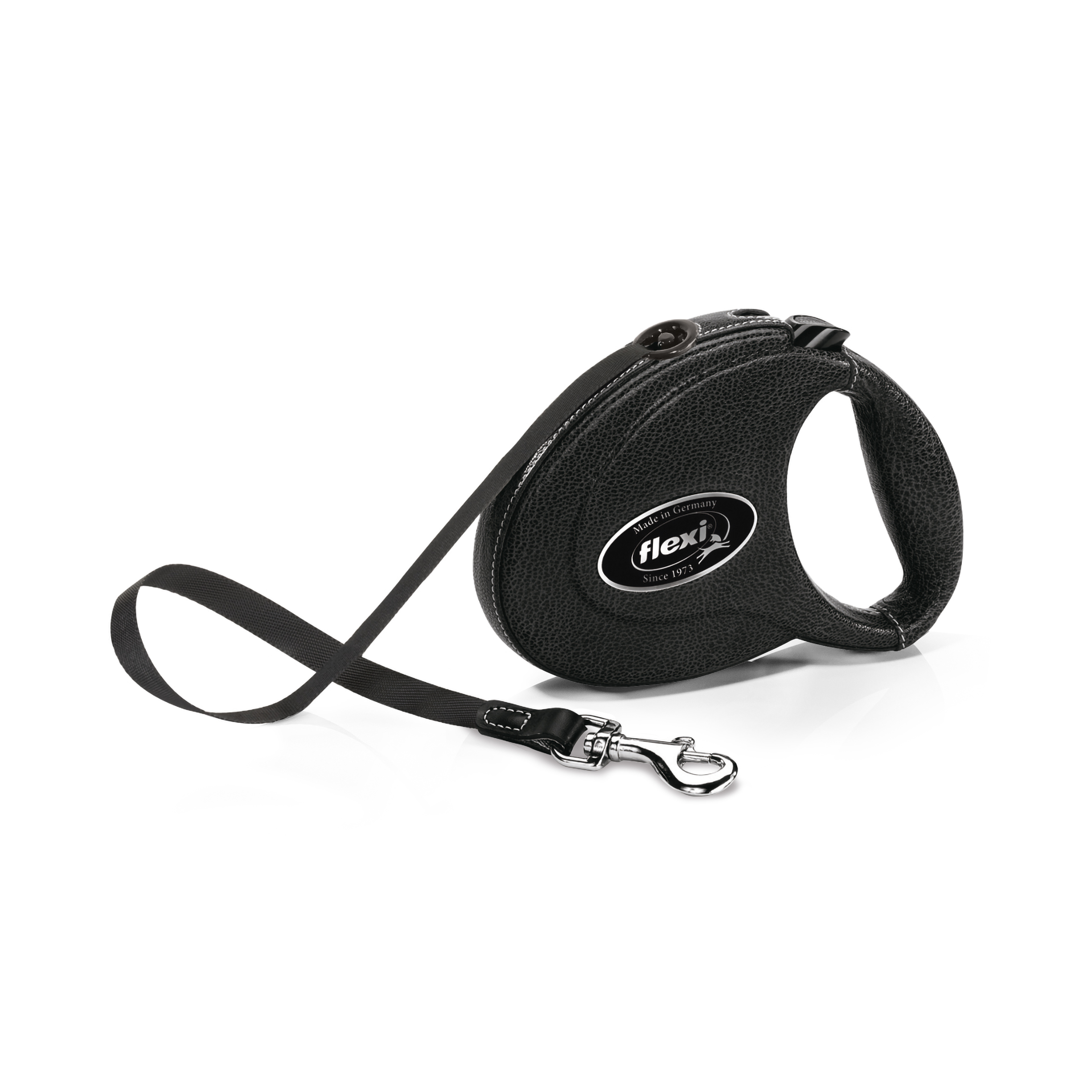 flexi Leather Black М - 5м лента, до 25кг - цвят черен, кутия с естествена финна кожа