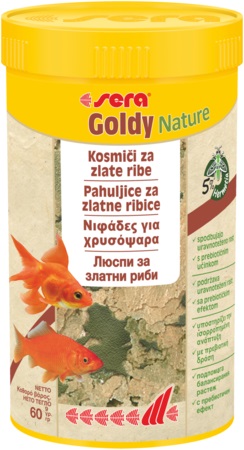 sera Goldy Nature 1000 мл - натурална храна за златни рибки