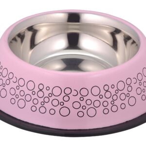 anipro Bubbles No Slip метална купа розова 30 см, 1.5 л