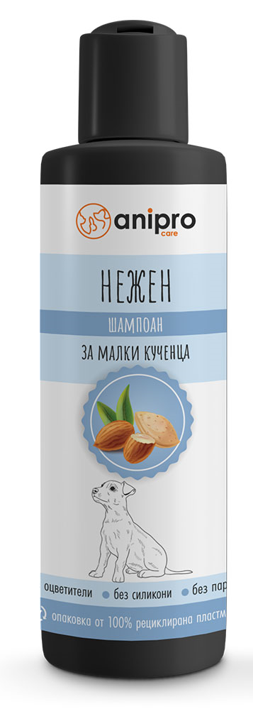 аnipro Шампоан за малки кучета и котки, нежен с бадемово масло 200мл