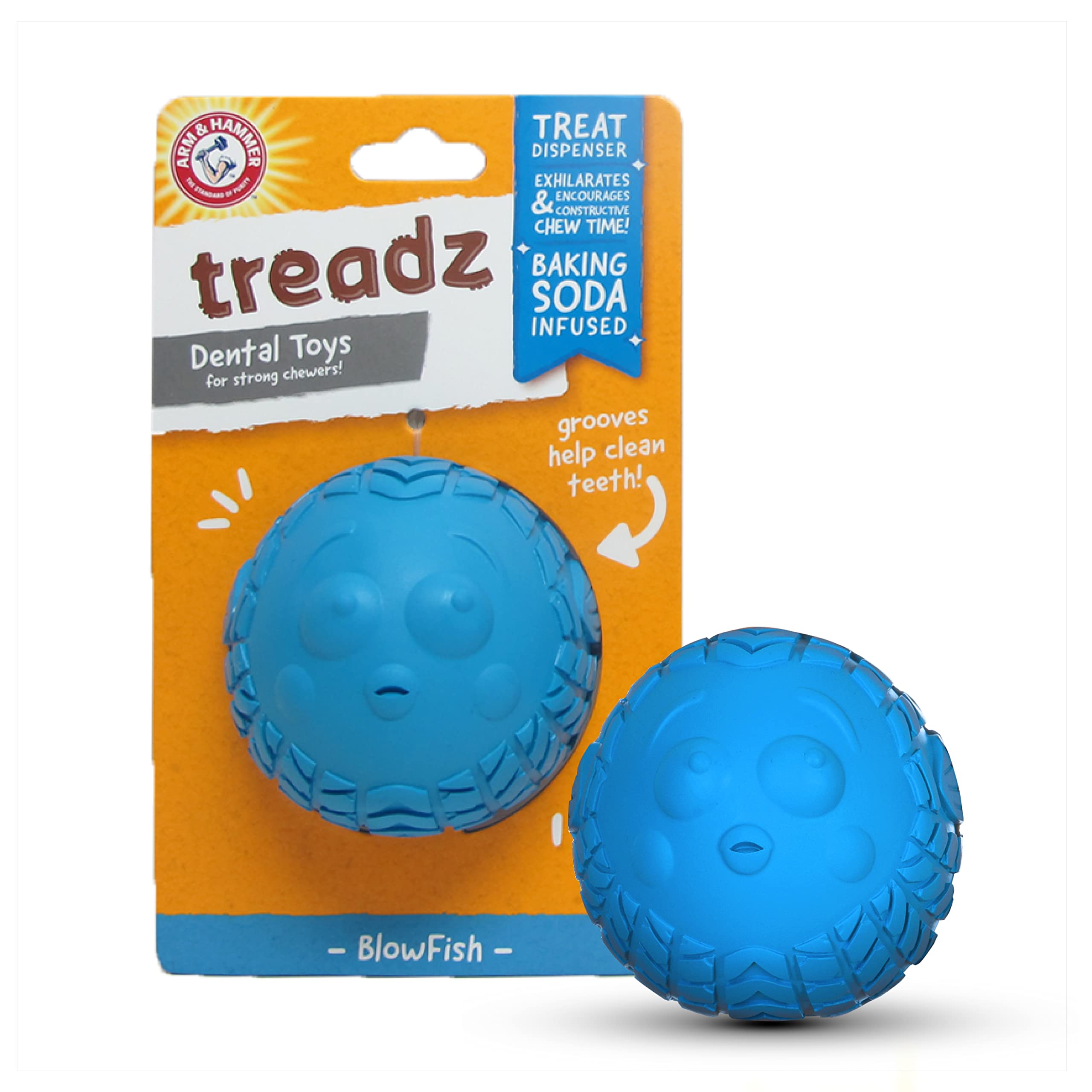 Arm&Hammer Super Treadz Blowfish Играчка за кучета Риба Балон