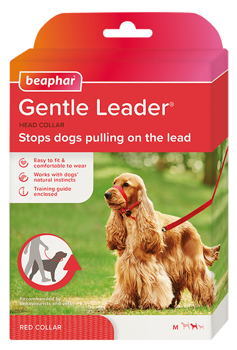 Beaphar Gentle Leader повод срещу дърпане за куче, червен, средни породи