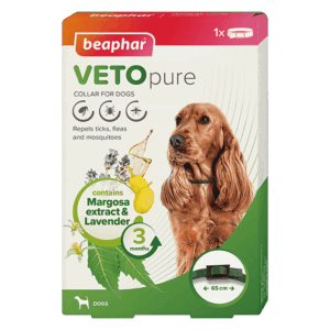 Beaphar Veto Pure Bio репелентен био нашийник за кучета, срещу бълхи, кърлежи и комари