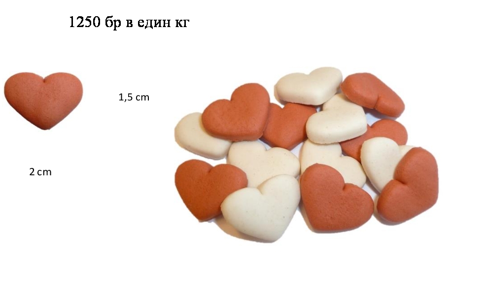 anipro бисквити мини сърчица микс с вкус на ягода, 10кг