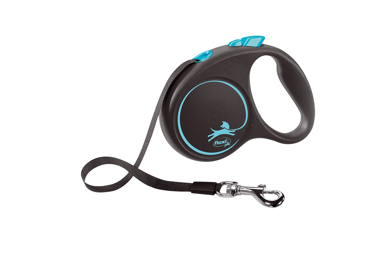 flexi Black Design L - 5м лента, до 50кг, светло синьо