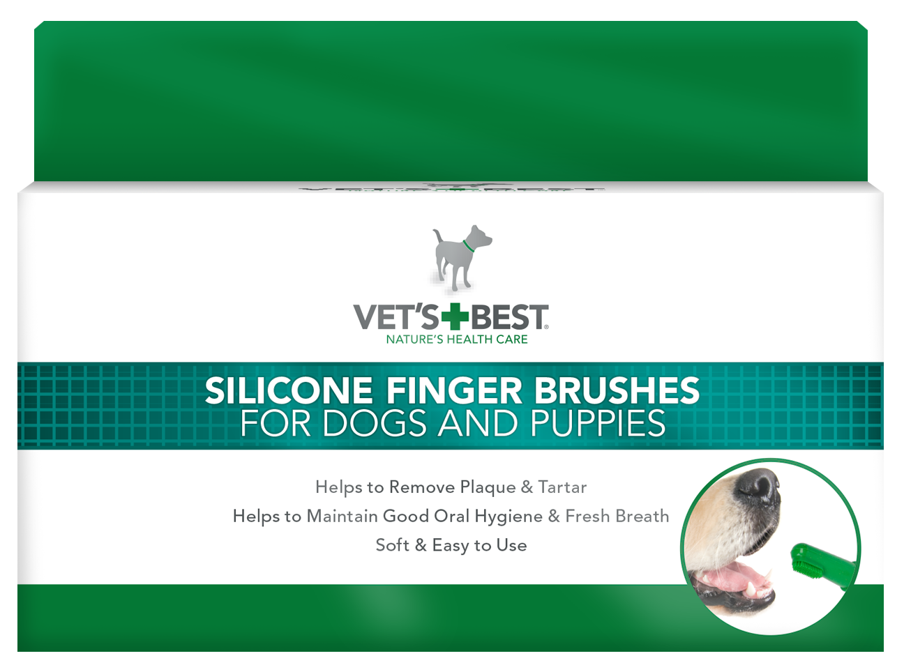 Vet's Best Dental Finger Brush 5бр четка за зъби напръстник 5бр